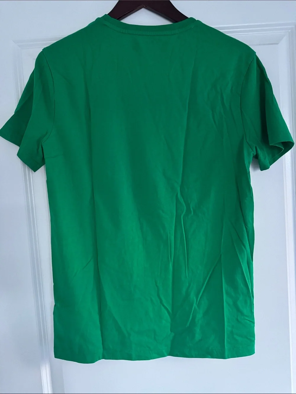 GU Polo Ralph Lauren Blue Logo Green Short Sleeve Shirt S